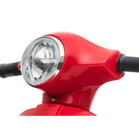 Vespa Elettrica per Bambini Mini GTS 7,2V Rosso Poggiatesta e Clacson