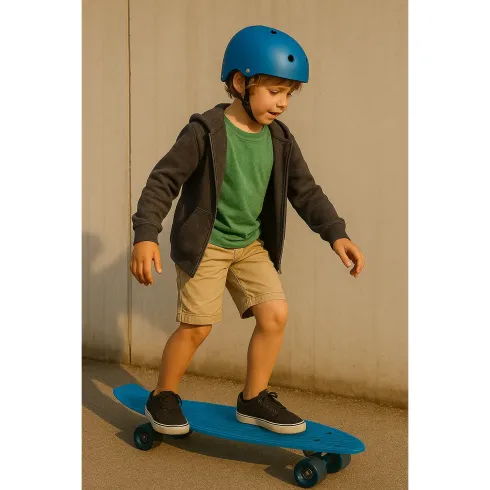 Skateboard Trasparente 57 cm Ruote Grandi da Esterno Verde o Celeste