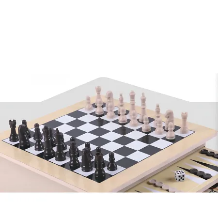 Scacchiera Multigioco 10 in 1 in Legno con Cassettiera Portapedine