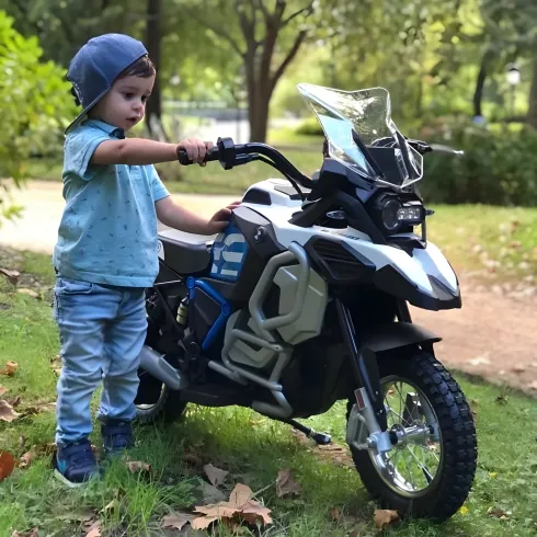 Moto Elettrica Bambini 24V BMW R1250 GS Adventure Ruote Gonfiabili