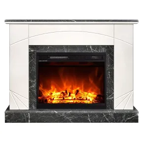 Camino Elettrico da Terra 1500W Effetto Marmo Effetto Fiamma Riscaldamento 2