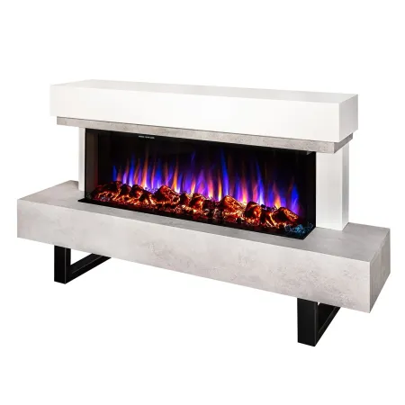 Caminetto Elettrico Moderno 1500W da Pavimento Fiamma 3D Multicolore