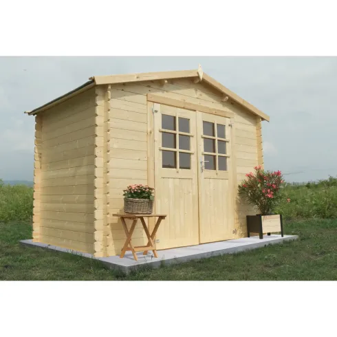 Casetta in Legno 3x3 28 mm da Giardino Rimessa per Attrezzi Blockhouse