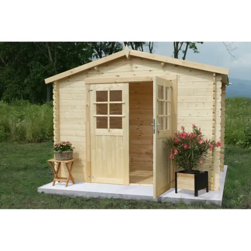 Casetta in Legno 3x3 28 mm da Giardino Rimessa per Attrezzi Blockhouse