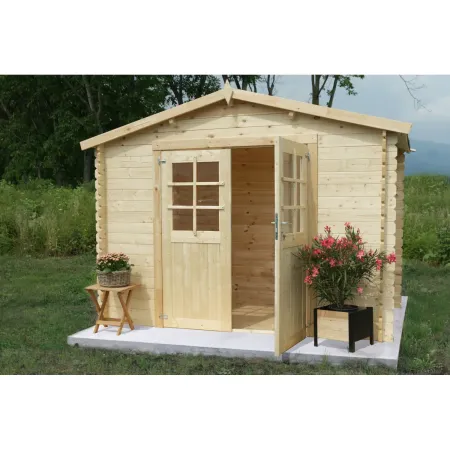 Casetta in Legno 3x3 28 mm da Giardino Rimessa per Attrezzi Blockhouse