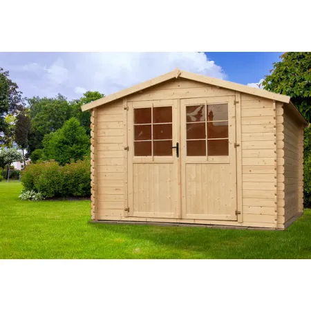 Casetta in Legno 3x3 28 mm da Giardino Rimessa per Attrezzi Blockhouse