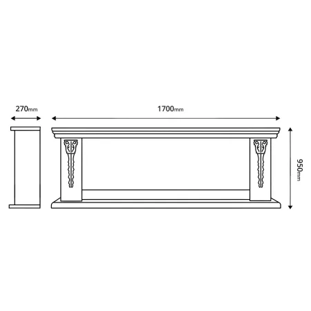 Caminetto Elettrico da Pavimento Crema Effetto Fiamma LED 1600W Moderno