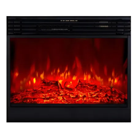 Camino Elettrico 1950W da Appoggio Effetto Fiamma Suono Legna Beige