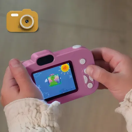 Fotocamera Digitale per Bambini Video HD 1080P Rosa Filtri Divertenti