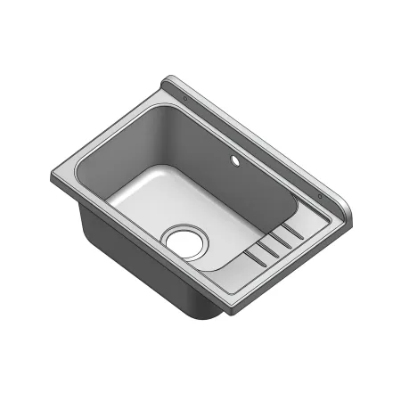 Lavatoio da Lavanderia in PVC con Vasca 58x38 cm Effetto Rovere Esterno