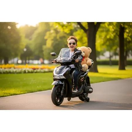 Moto Elettrica per Bambini 12V Scooter Nero Honda SH125