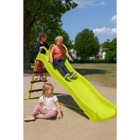 Scivolo per Bambini in Acciaio da Giardino Verde 95x185x105 cm