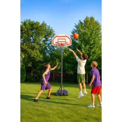 Colonna Basket Regolabile 205-265 cm Piantana Canestro da Esterno