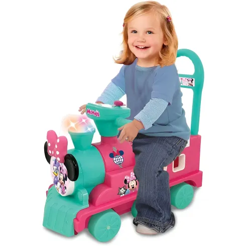 Treno Minnie Cavalcabile per Bambini Disney Suoni Realistici e Luci