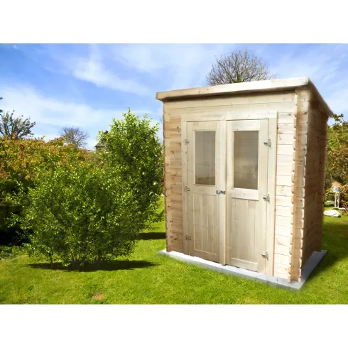 Casetta in Legno Grezzo da Giardino 200x118x205 cm 28 mm Blockhouse