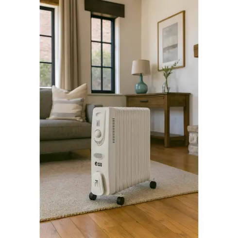 Radiatore Elettrico ad Olio 11 Elementi 2500W Regolabile Termostato