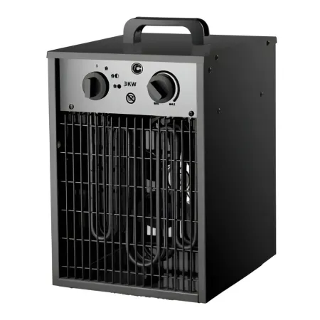 Stufa Elettrica Portatile 1000/2000W Termoventilatore Regolabile Nero