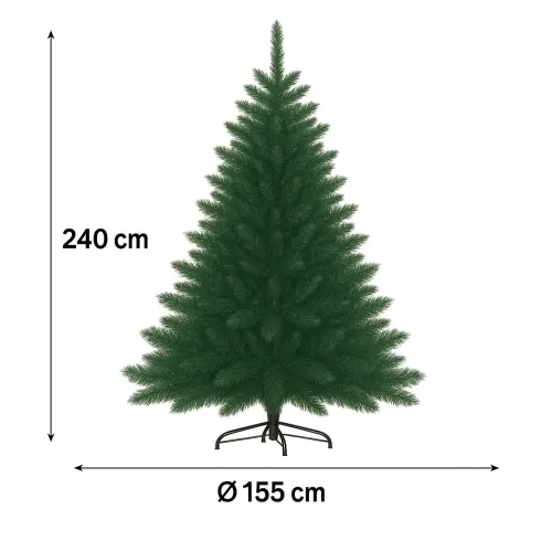Albero di Natale Pino Verde Folto Alto 240 cm Realistico