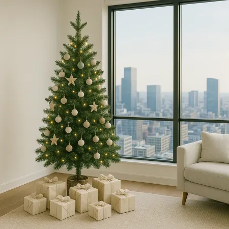 Albero di Natale Pino Verde Folto Alto 210 cm Realistico