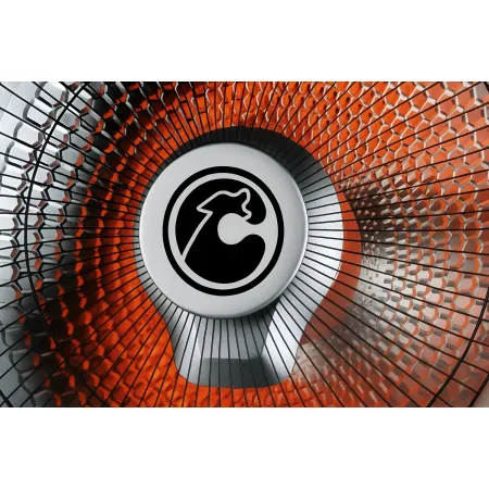 Stufa a Parabola 1000W Oscillante Piantana Fibra di Carbonio Bianco