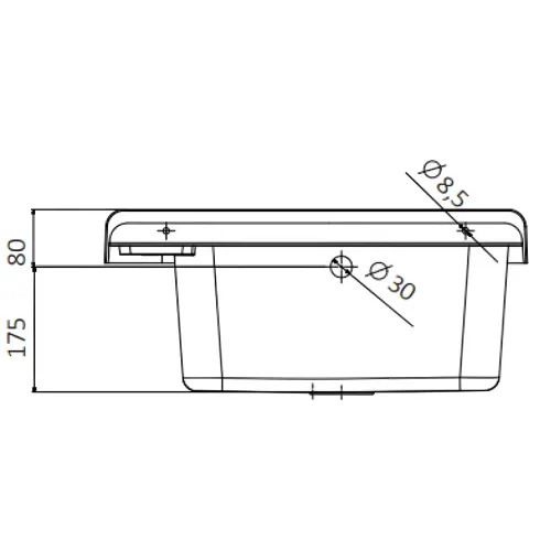Pilozzo per Esterno Lavello a Muro 60x34 cm Lavabo Nero da Lavanderia