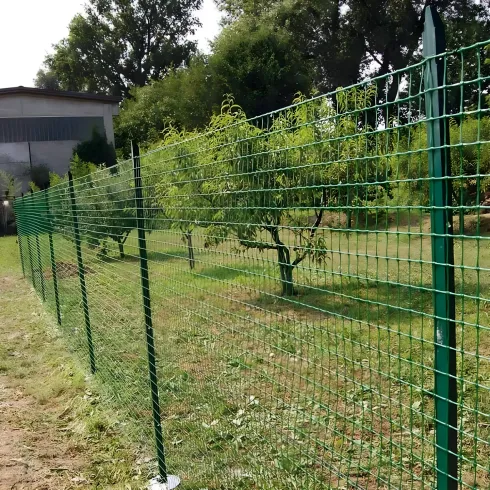 10 Paletti 125 cm per Recinzione in Ferro Plastificato Verde