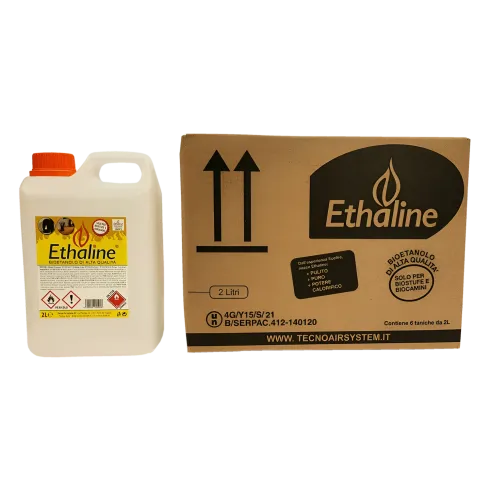 Combustibile Bioetanolo 12 Taniche 2L per Biocamini e Biostufe Inodore