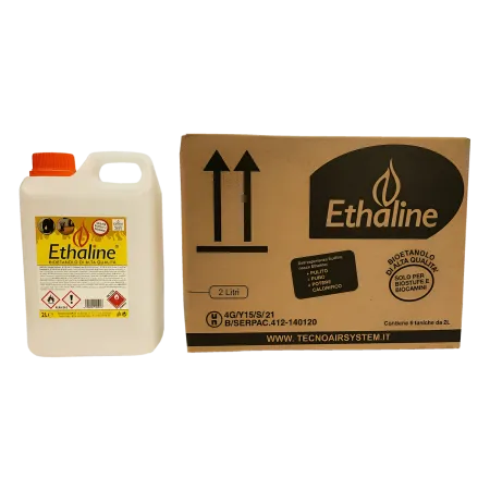 Combustibile Bioetanolo 12 Taniche 2L per Biocamini e Biostufe Inodore