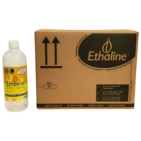 Bioetanolo 48 Taniche 1L per Biocamini e Stufe Combustibile Naturale