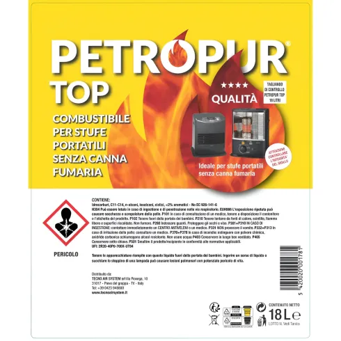 Combustibile Liquido Tanica Riciclabile 18L per Stufa Senza Fumo