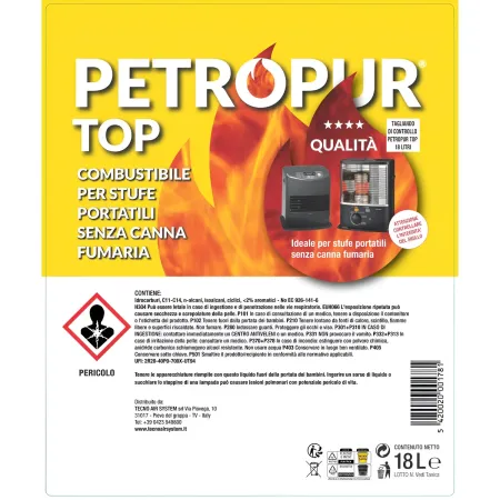 Combustibile Liquido Tanica Riciclabile 18L per Stufa Senza Fumo