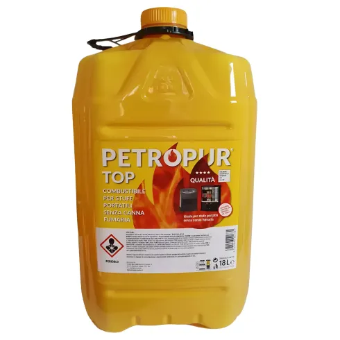 Combustibile Liquido 2 Taniche Riciclabile 18L per Stufa Senza Fumo