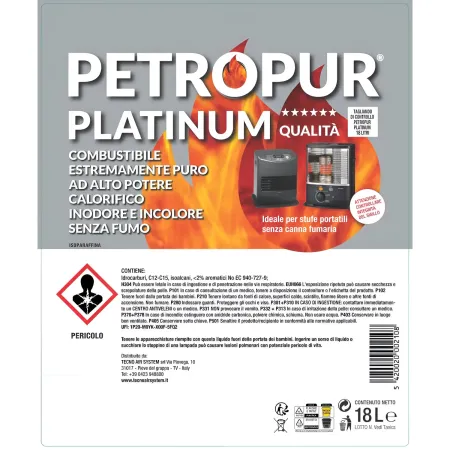 Combustibile Liquido Puro 18L 2 Taniche Riciclabile per Stufe Portatili