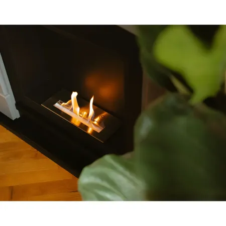 Camino a Bioetanolo TAGU FreeFlame Hagen Bianco Dettaglio Legno