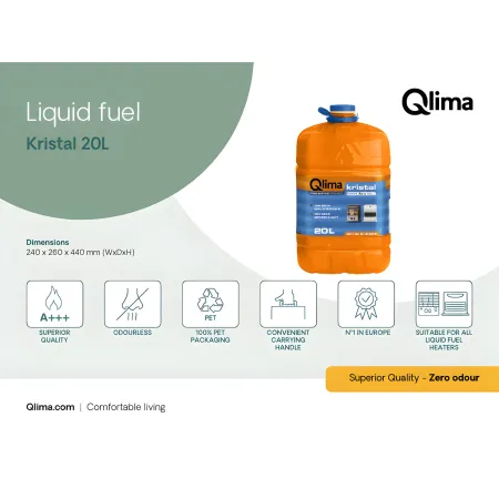 8 Taniche Combustibile Liquido Stufe Portatili 20L Paraffina Premium
