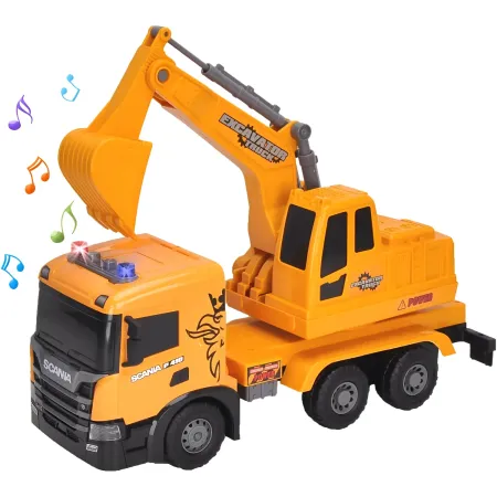 Camion Escavatore Giocattolo Scania Luci e Suoni con Braccio Mobile