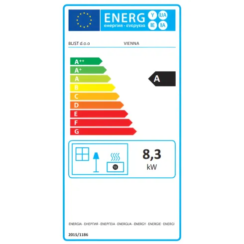 Stufa a Legna 8kW Beige con Vano Legna Maniglia Anti-Scottatura Ghisa
