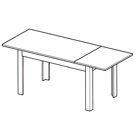 Tavolo Allungabile da Pranzo 120x80 cm Cemento e Bianco