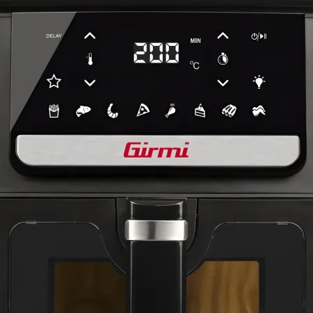 Friggitrice ad Aria Girmi 1700W 6,5L Griglia Regolabile Nero Digitale