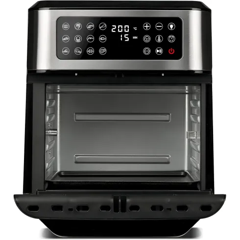 Friggitrice ad Aria Girmi 1800W 12L con Girarrosto Spiedini Grigio