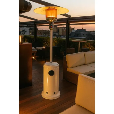 Stufa a Fungo GPL Infrarossi per Ambienti Esterni 13kW Bianco