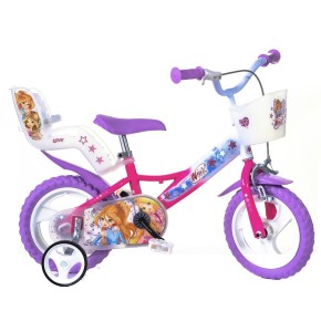 Bicicletta Winx 12 Pollici per Bambina 3 4 5 Anni con Cestino Rotelle Bimba Bici