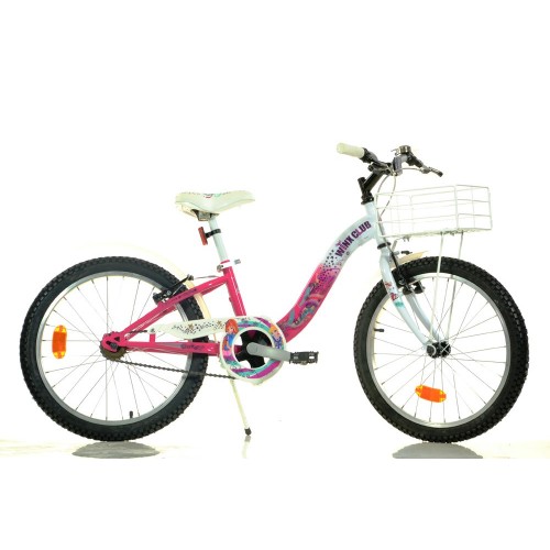 Bicicletta Winx Ruota 20 Pollici per Bambina Bici con Cavalletto Cestino Rotelle