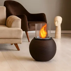 Camino Bioetanolo 1,5L Marrone Ø40 da Terra Fiamma Reale Portatile 2