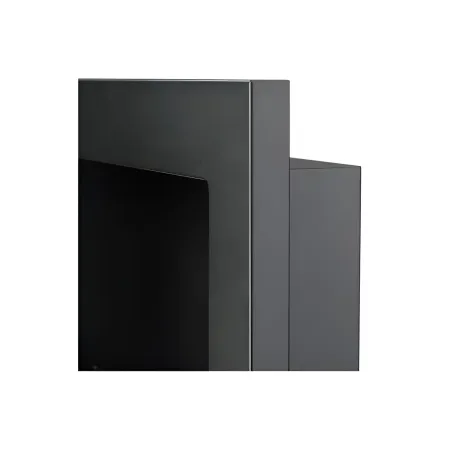 Camino a Bioetanolo da Incasso 2,5kW Nero in Acciaio Inox 90x12x40 cm