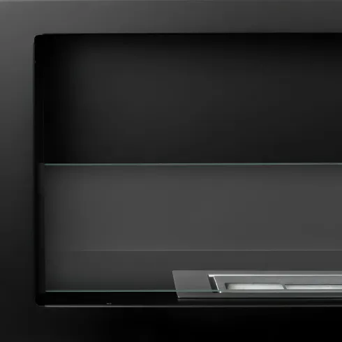 Camino Ecologico Bioetanolo 120x40 cm da Incasso a Parete Nero 3kW