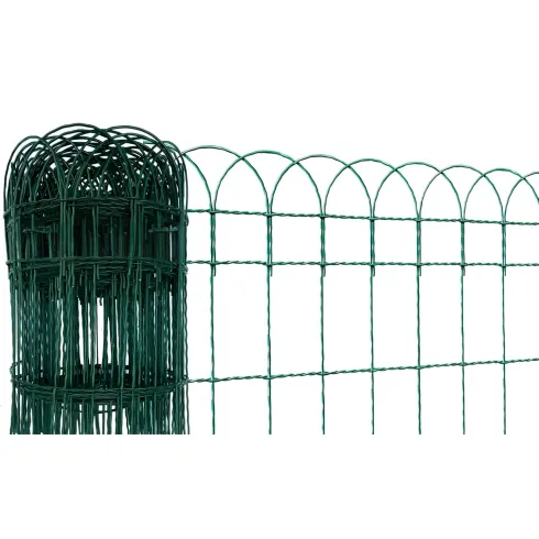 Rete Aiuola Ornamentale 65 cm Altezza Cavatorta Rotolo 25 Metri Zincata Verde