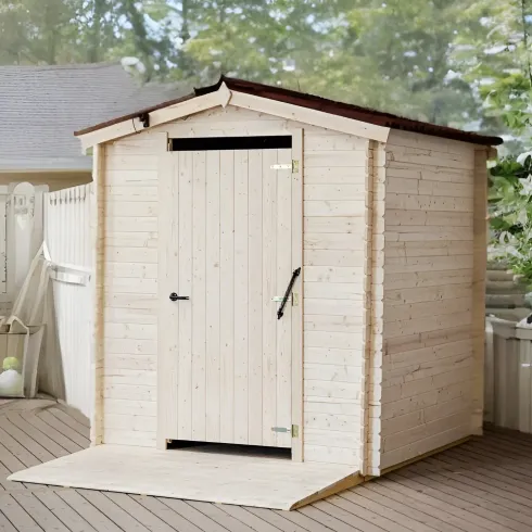 Casetta WC a Secco Legno Abete Persone con Mobilità Ridotta 210x221 cm