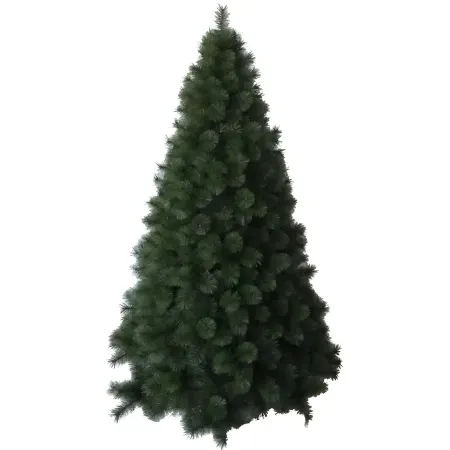 Albero di Natale Alto 210 cm Folto Verde Base 145 cm Rami Realistici