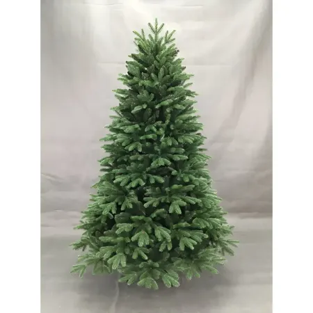 Albero di Natale 240 cm Verde PE PVC Effetto Realistico Base 157 cm